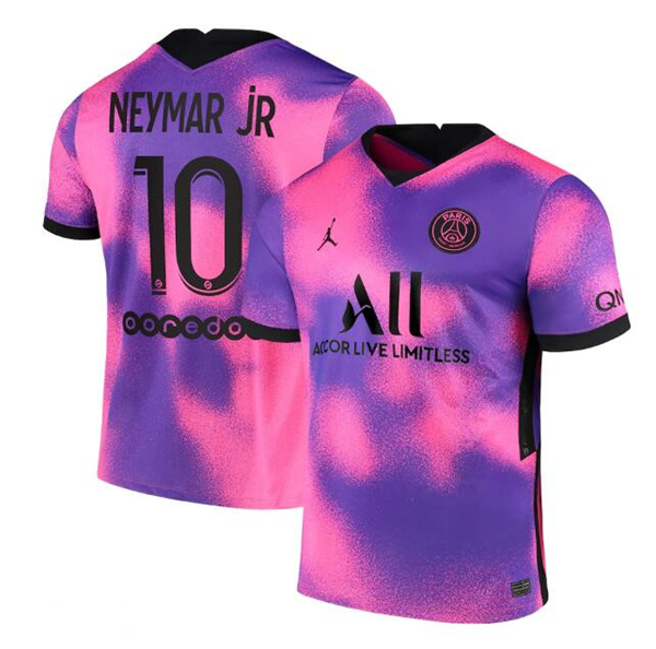 Men's Paris Saint-Germain #10 Neymar Jr Pink Soccer Jersey